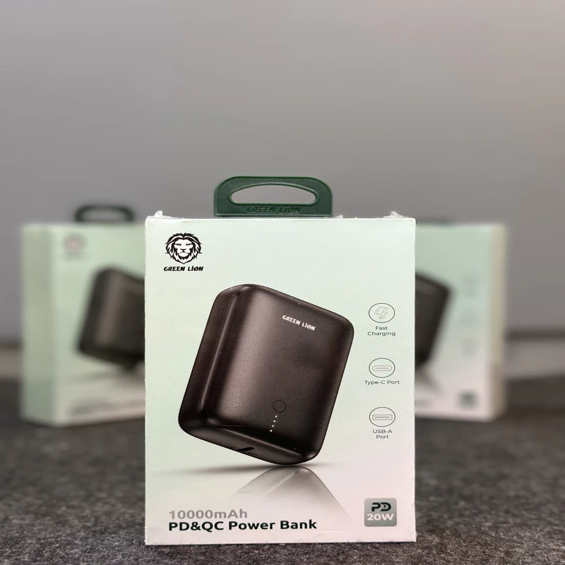 پاور بانک گرین لاین مدل GNPD1QCPB10 ظرفیت 10000 میلی آمپر ساعت