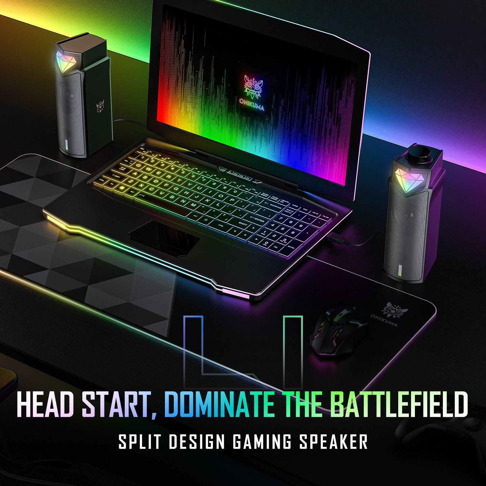 اسپیکر بلوتوثی اونیکوما ONIKUMA Wired RGB Gaming Speaker L1