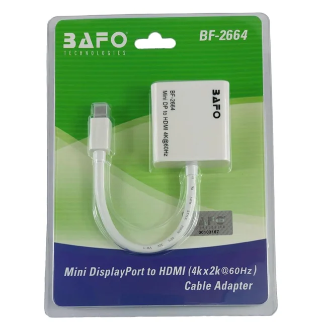تبدیل Mini DisplayPort به HDMI بافو مدل BF-2664 با رزولوشن 4K