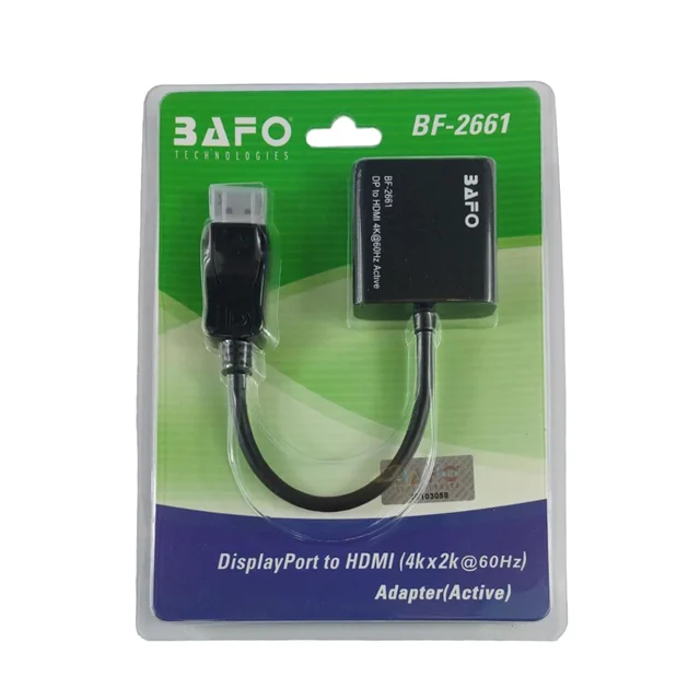 تبدیل اکتیو DisplayPort به HDMI بافو مدل BF-2661 با رزولوشن 4K