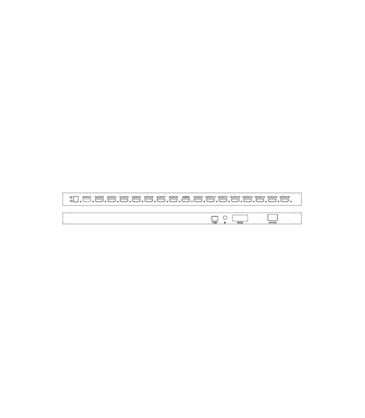 اسپلیتر HDMI یک به شانزده بافو مدل BF-H1316 با رزولوشن 4K