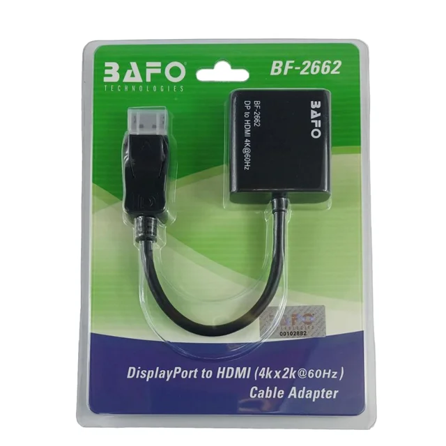 تبدیل DisplayPort به HDMI بافو مدل BF-2662 با رزولوشن 4K