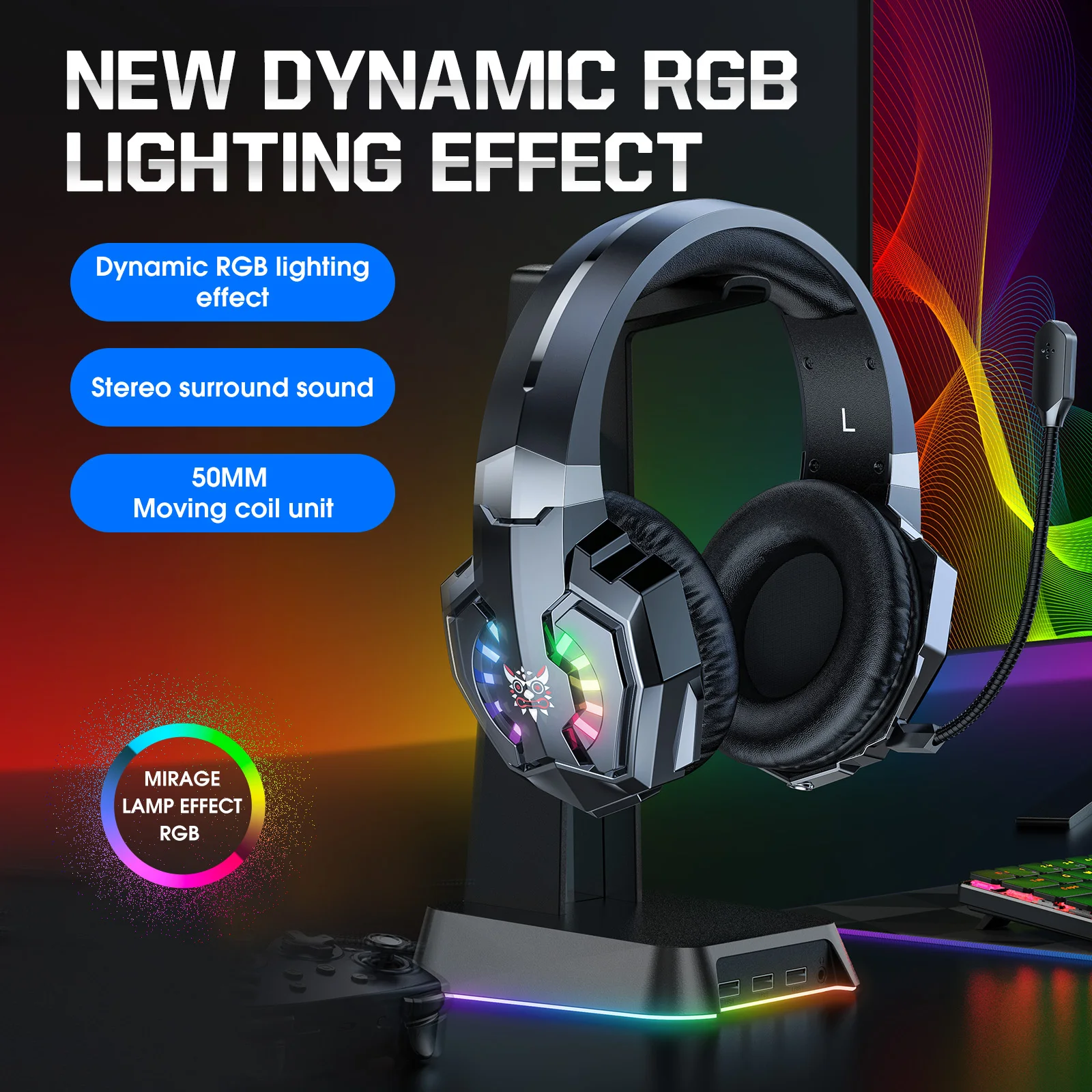 هدست گیمینگ اونیکوما مدل ONIKUMA B15 Wireless Gaming