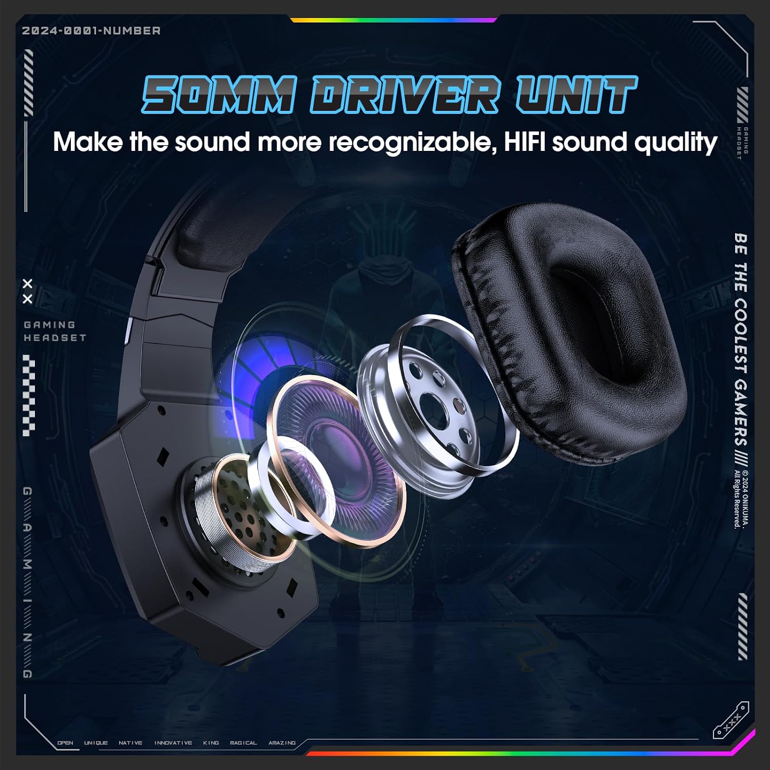 هدست گیمینگ اونیکوما مدل Onikuma GT806