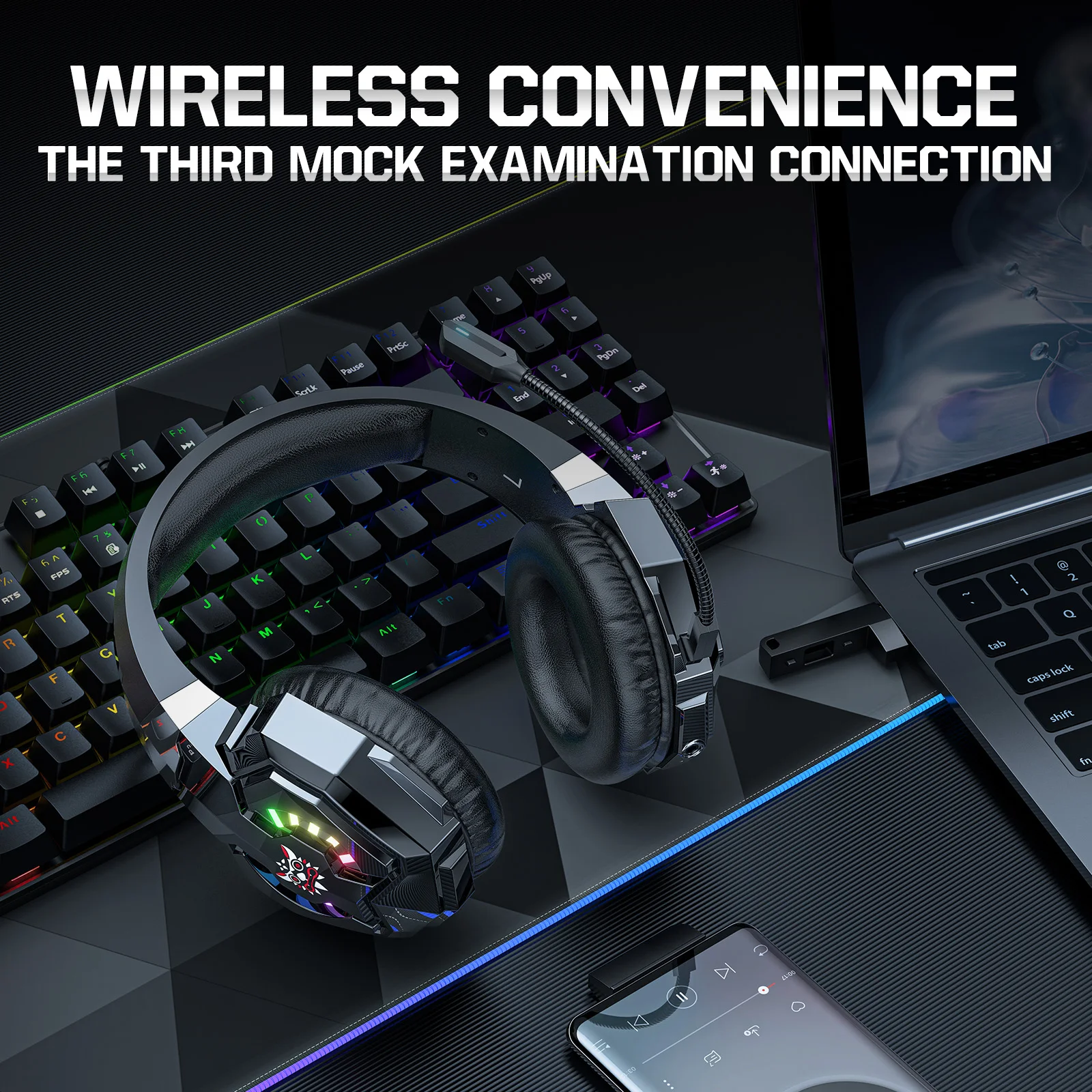 هدست گیمینگ اونیکوما مدل ONIKUMA B15 Wireless Gaming