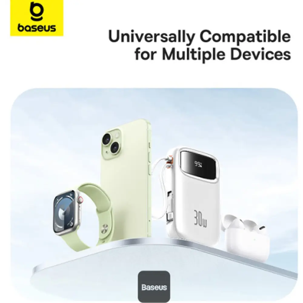 Baseus QPow2 Dual Cable 30W 10000mAh Power Bank