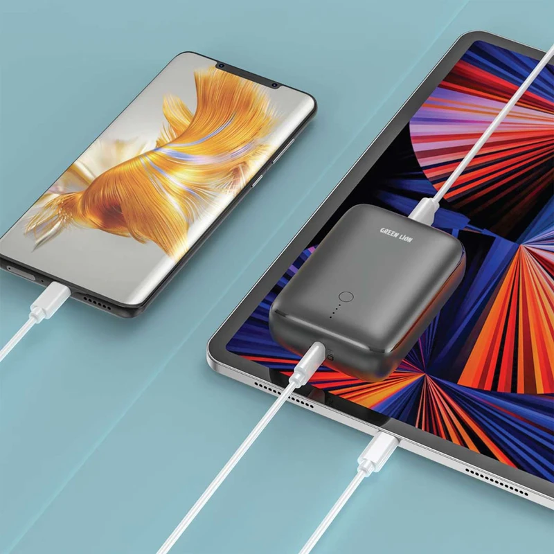 پاور بانک گرین لاین مدل GNPD1QCPB10 ظرفیت 10000 میلی آمپر ساعت