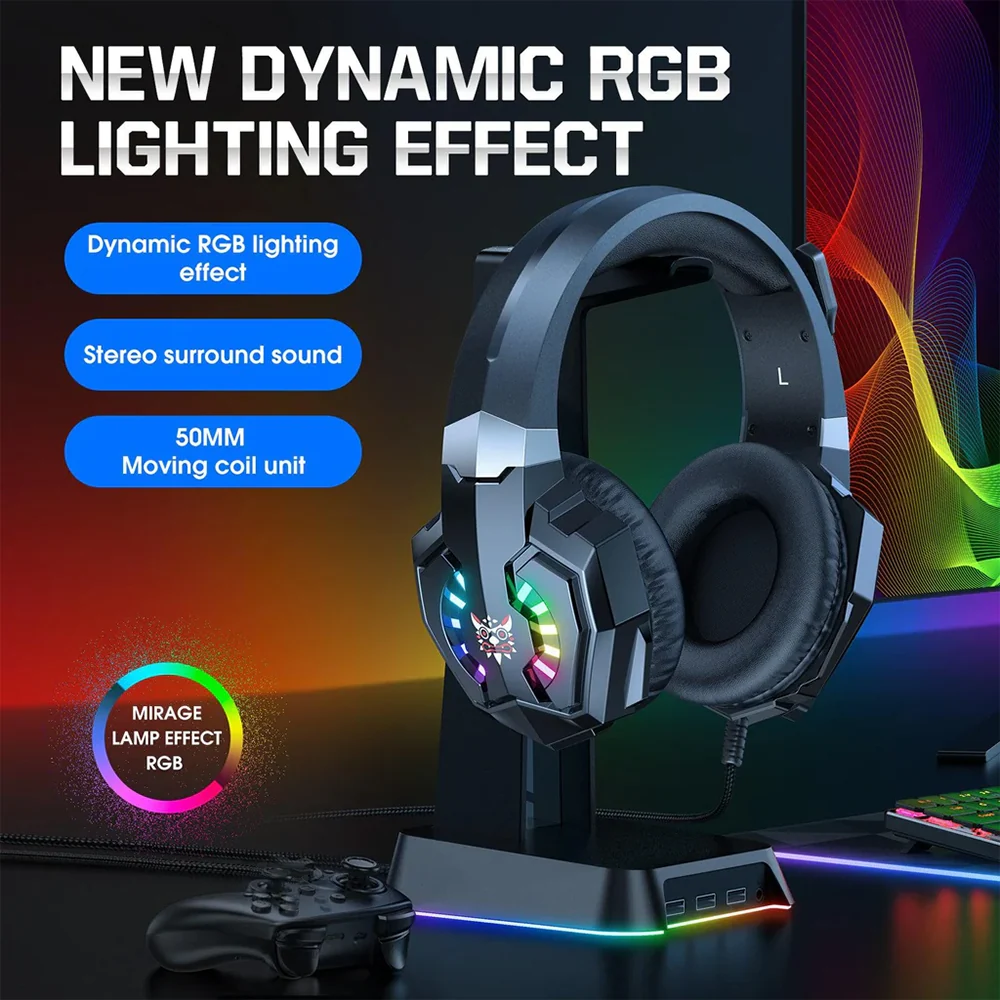 هدست گیمینگ اونیکوما مدل Onikuma X32 RGB Gaming