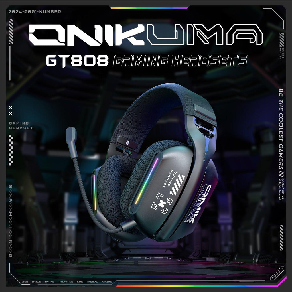 هدست گیمینگ اونیکوما مدل ONIKUMA GT808 Wireless Black