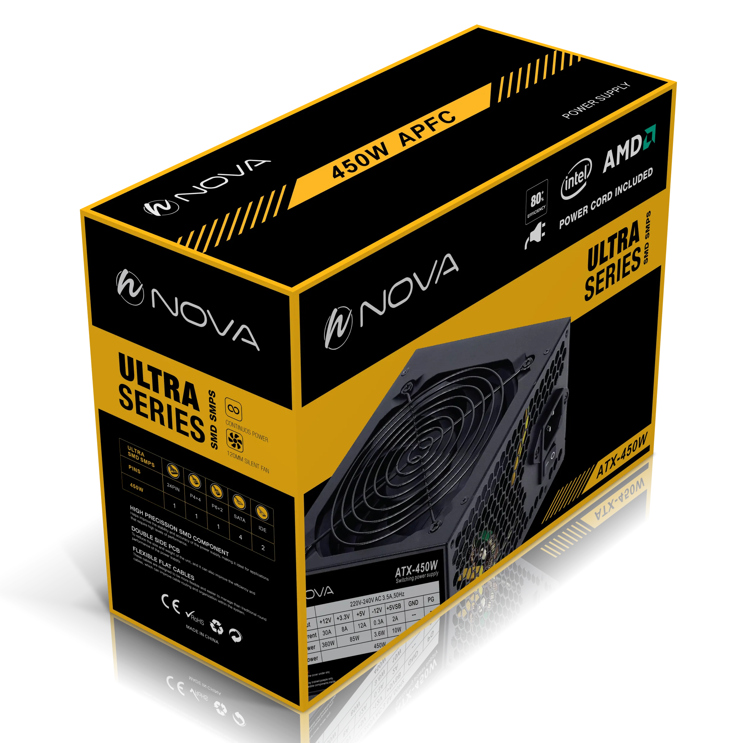 منبع تغذیه 450 وات نوا مدل NP-450