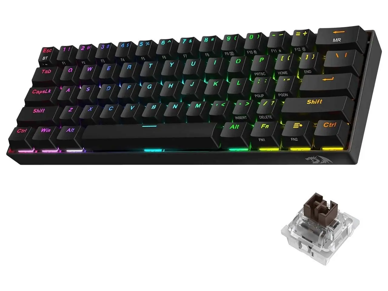 کیبورد مکانیکی گیمینگ ردراگون مدل Draconic K530 Pro RGB با سوئیچ قهوه‌ای