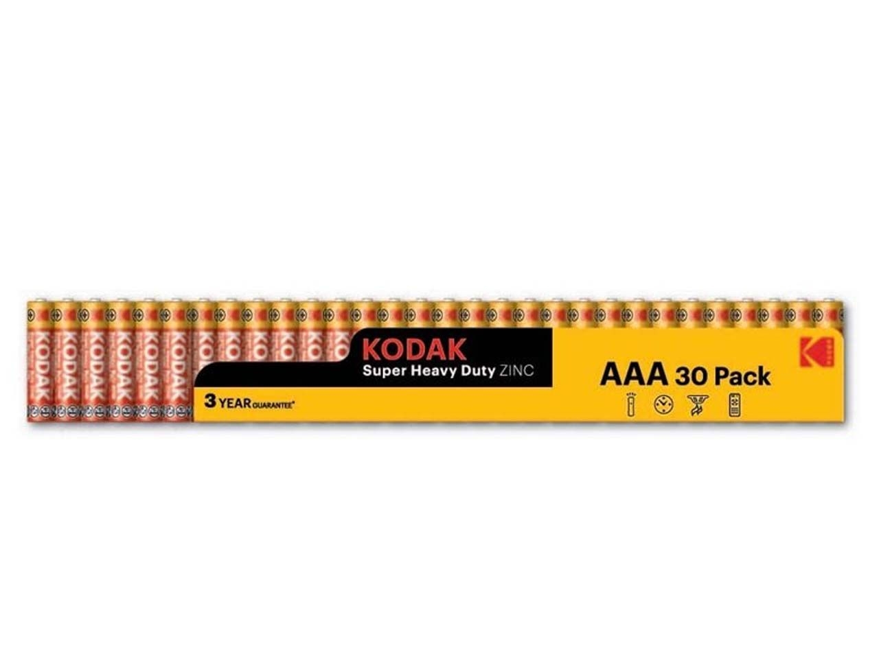 باتری نیم قلمی کداک مدل پک 30 عددی Kodak Super Heavy Duty Zinc