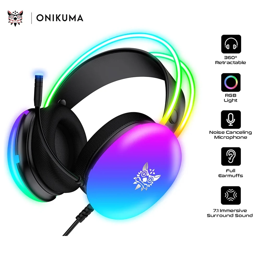 هدست گیمینگ اونیکوما مدل Onikuma X25 RBG