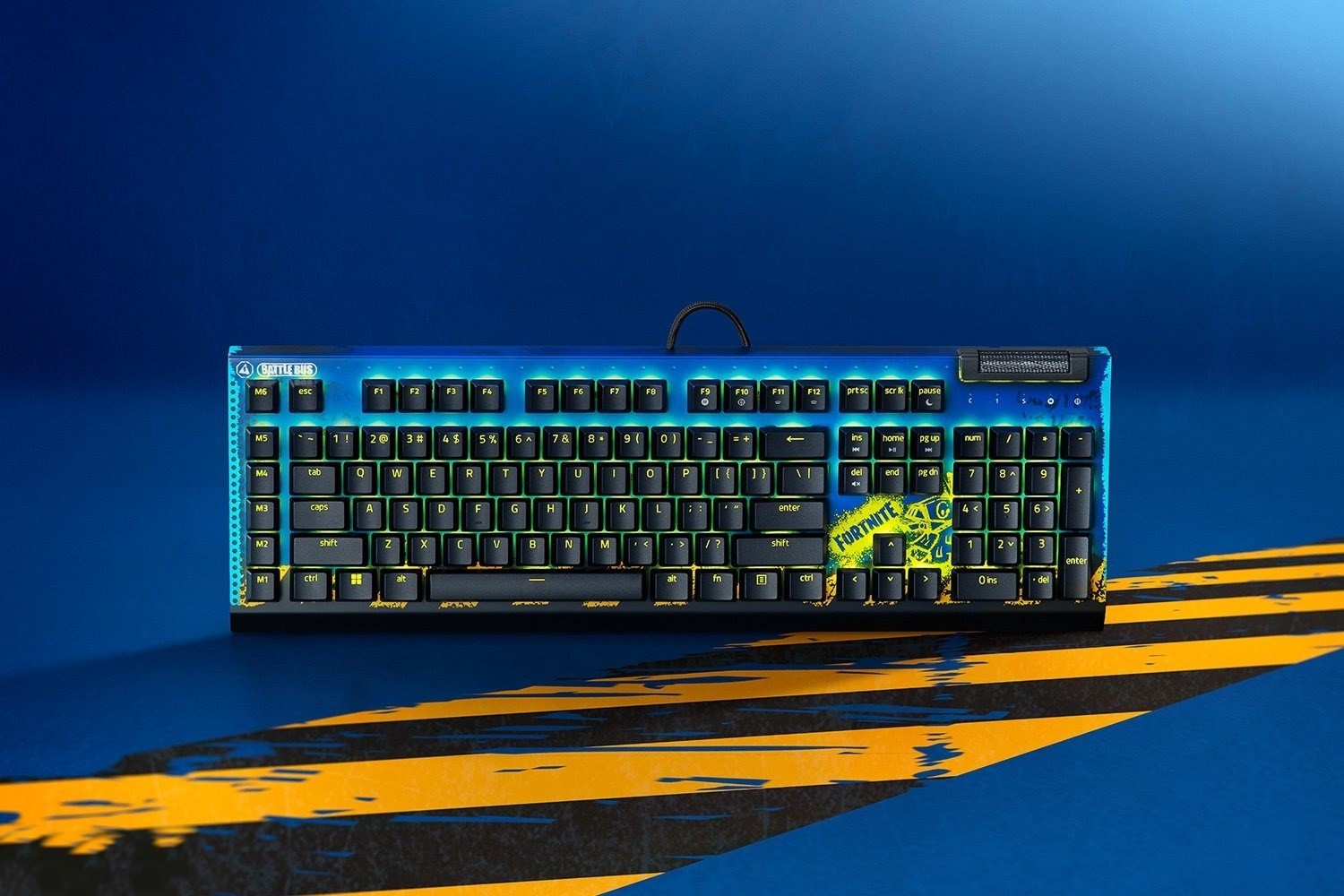 کیبورد ریزر مدل  BlackWidow V4 X Fortnite Edition Yellow Switch