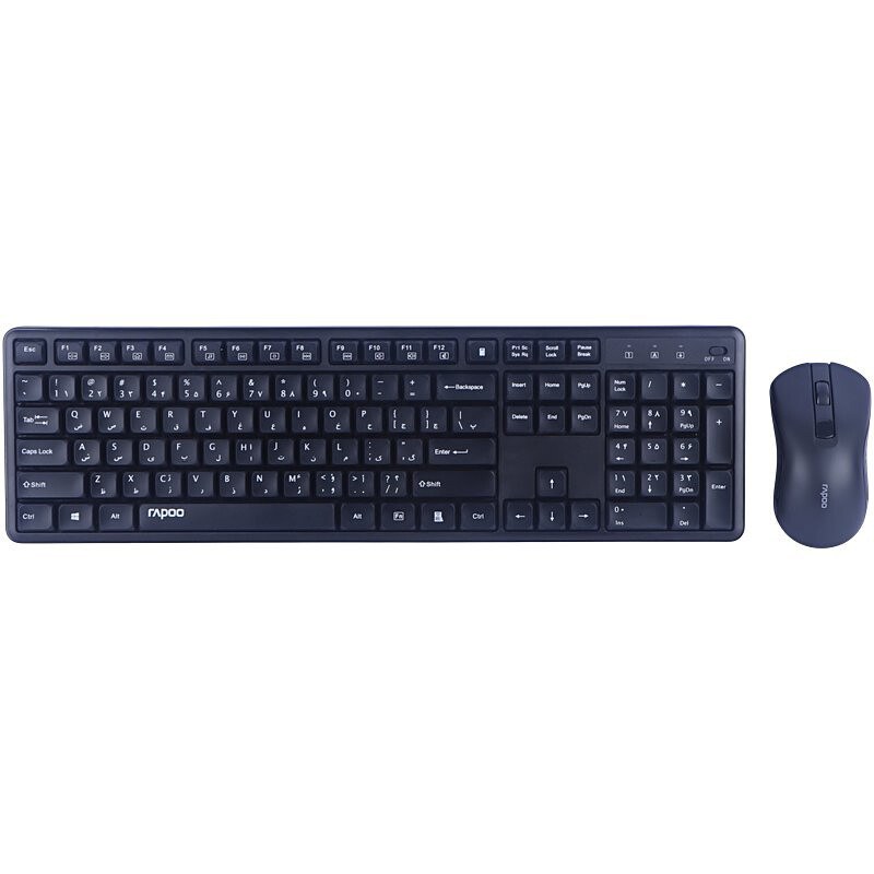 کیبورد و ماوس وایرلس رپو مدل Rapoo X2100 Wireless Silent