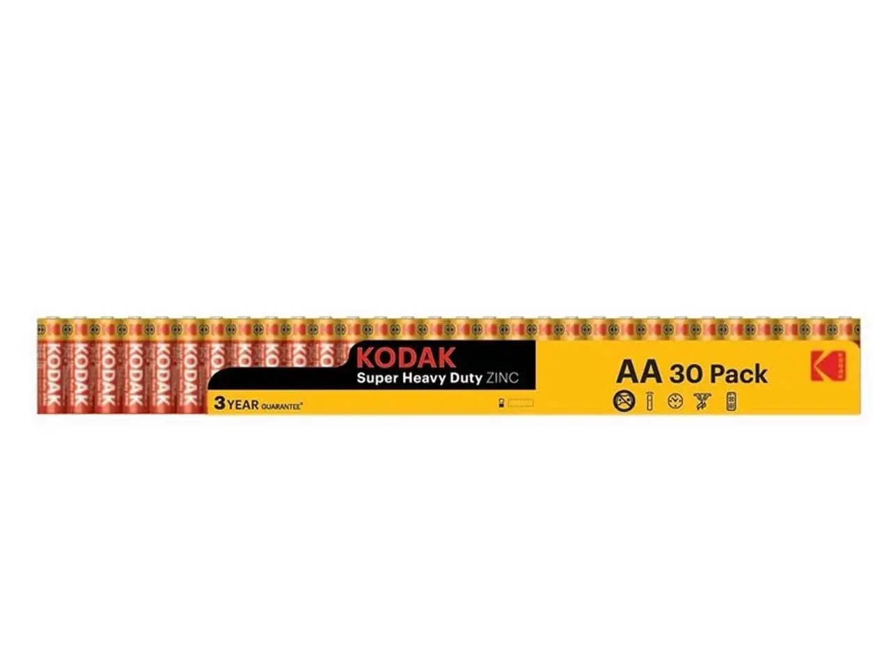 باتری قلمی کداک مدل پک 30عددی Kodak Super Heavy Duty Zinc