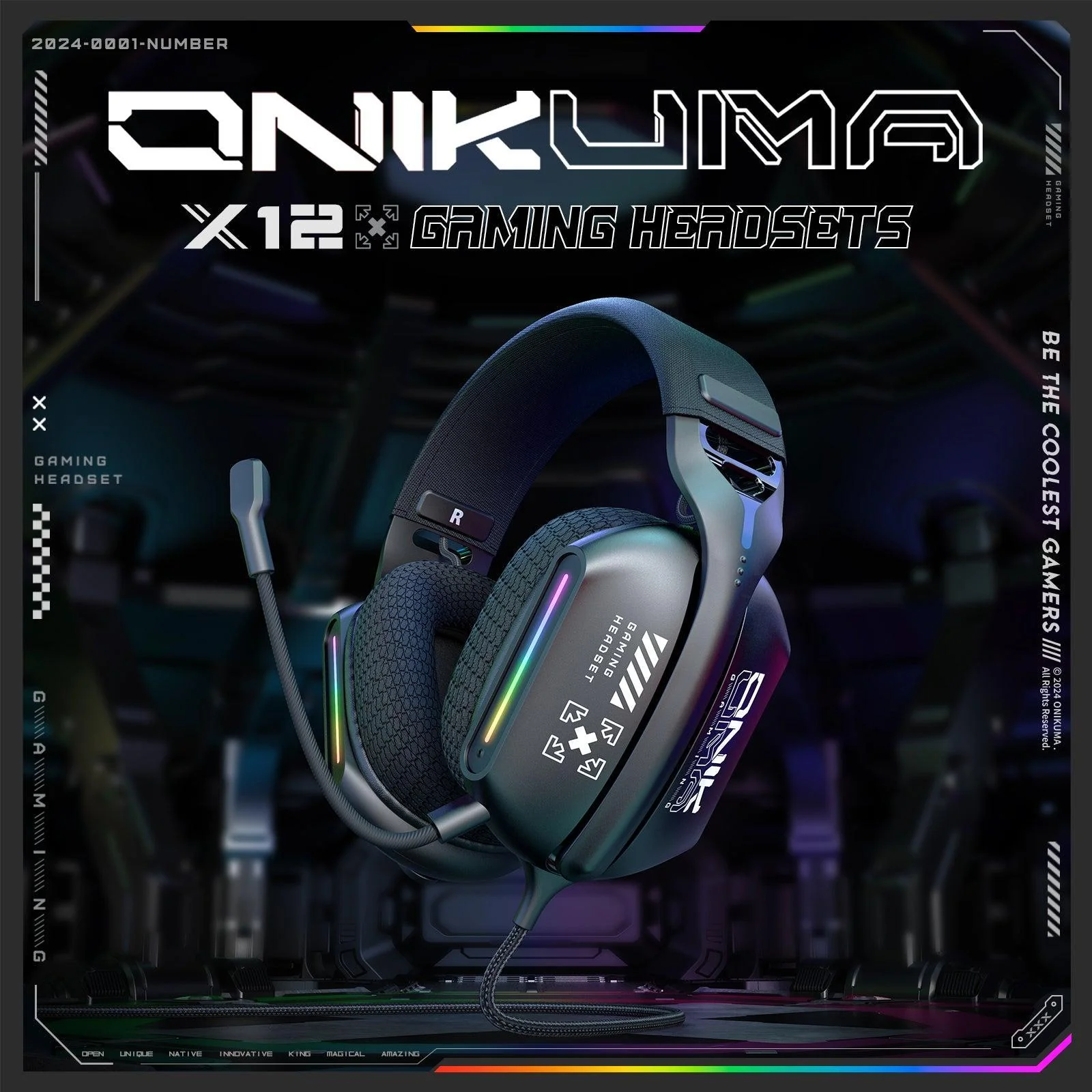 هدست گیمینگ اونیکوما مدل ONIKUMA X12 RGB